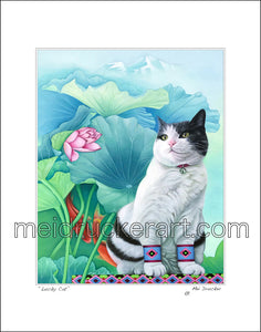 11"x14" Art Matted Print《Lucky Cat》