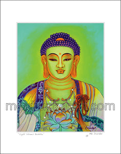 16"x20" Art Matted Print《Light Shines Buddha》