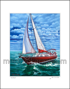 16"x20" Art Matted Print《Sailboat》