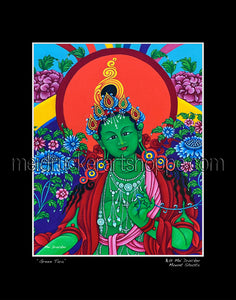11"x14" Art Matted Print《Green Tara》