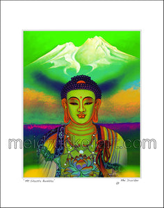 11"x14" Art Matted Print《Mt.Shasta Light Shines Buddha》