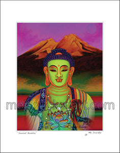 16"x20" Art Matted Print《Sunset Buddha》