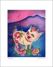 Load image into Gallery viewer, 16&quot;x20&quot; Art Matted Print《Happy Pig》