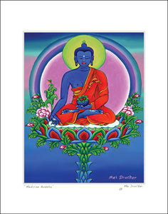11"x14" Art Matted Print《Medicine Buddha》