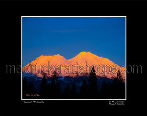 14"x11" Photography Matted Print《Sunset Mt.Shasta》