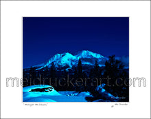 Load image into Gallery viewer, 20&quot;x16&quot; Art Matted Print《Midnight Mt.Shasta》