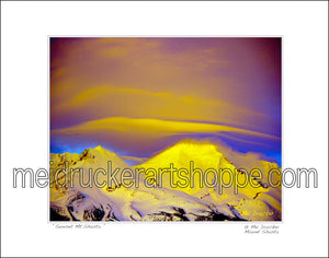 20"x16" Photography Matted Print《Sunset Mt.Shasta》