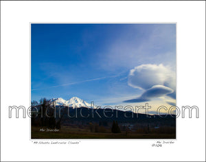 20"x16" Art Matted Print《Lenticular Cloud on the Mt.Shasta》