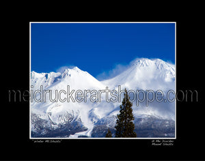 20"x16" Photography Matted Print《Winter Mt.Shasta》