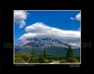 14"x11" Photography Matted Print《Dragon Clouds on the Mt.Shasta》