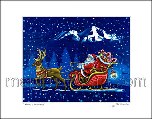 20"x16" Art Matted Print《Merry Christmas》