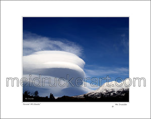 14"x11" Art Matted Print《A Big Lenticular Clouds on the Mt.Shasta》