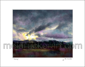 14"x11" Art Matted Print《Evening》