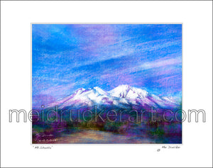 20"x16" Art Matted Print《Mt.Shasta》