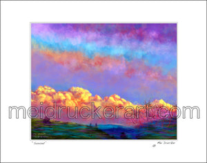 14"x11" Art Matted Print《Sunset》