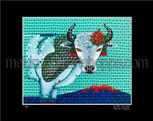 14"x11" Art Matted Print《Crystal Ox》