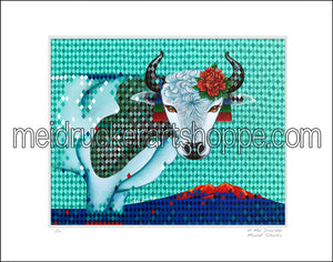 14"x11" Art Matted Print《Crystal Ox》