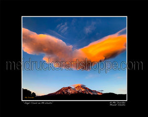 20"x16" Photography Matted Print《Angel Cloud on Mt.Shasta》
