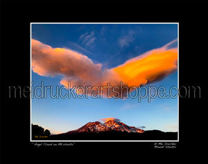 20"x16" Photography Matted Print《Angel Cloud on Mt.Shasta》