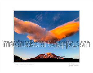 20"x16" Photography Matted Print《Angel Cloud on Mt.Shasta》