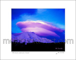 20"x16" Art Matted Print《Lenticular Clouds on the Mt.Shasta》