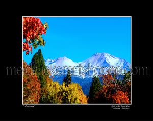 14"x11" Photography Matted Print《Autumn Mt.Shasta 》