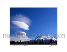 Load image into Gallery viewer, 20&quot;x16&quot; Art Matted Print《A Big Lenticular Clouds on the Mt.Shasta》