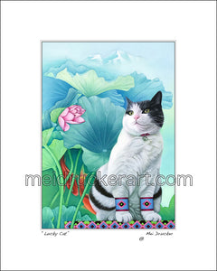 8"x10" Art Matted Print《Lucky Cat》