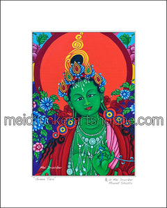 8"x10" Art Matted Print《Green Tara》
