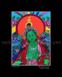 8"x10" Art Matted Print《Green Tara》