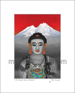 8"x10" Art Matted Print《Mt.Shasta Snow Buddha》