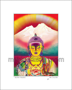 8"x10" Art Matted Print《Mt.Shasta Golden Buddha》
