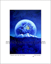 Load image into Gallery viewer, 8&quot;x10&quot; Art Matted Print《Phoenix over the Full Moon Mt.Shasta》