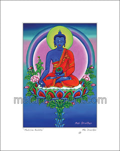 8"x10" Art Matted Print《Medicine Buddha》