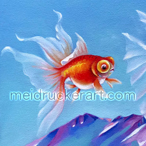 2"x4" Art Magnet《Flying Fish》