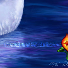 Load image into Gallery viewer, 3.7"x2.5" Art Sticker《White Swan》