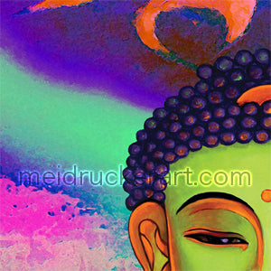 16.5"x28.5" Art Printed Wall Hanging《Mt.Shasta Rainbow Buddha》