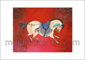 16.5"x11.69"  Art Paper Print《Light Brown Horse》