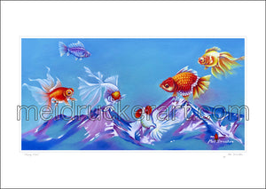 16.5"x11.69" Art Paper Print《Flying Fish》