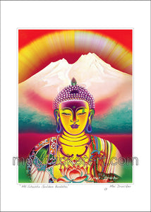 5"x7" Art Paper Print《Mt.Shasta Golden Buddha》