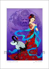 Load image into Gallery viewer, 5&quot;x7&quot; Art Paper Print《Woman with Crane》