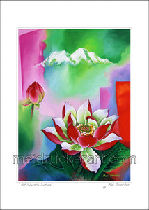 5"x7" Art Paper Print《Mt.Shasta Lotus》