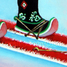 5"x7" Art Card《Ancient Altai Skier》