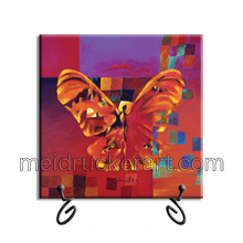 Load image into Gallery viewer, 4"x4" Art Ceramic Tile Print《Butterfly》