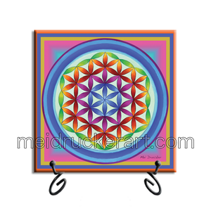 4"x4" Art Ceramic Tile Print《Flower of Life》