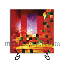 Load image into Gallery viewer, 4"x4" Art Ceramic Tile Print《Red Symphony》