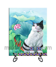 Load image into Gallery viewer, 8&quot;x10&quot; Art Ceramic Tile Print《Lucky Cat》
