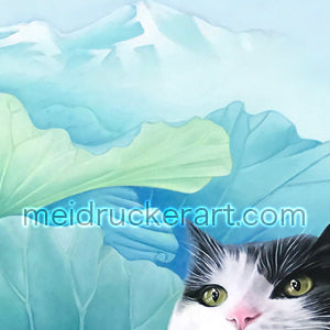 8"x10" Art Ceramic Tile Print《Lucky Cat》