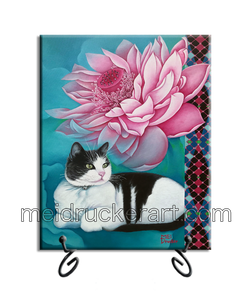 8"x10" Art Ceramic Tile Print《Lucky Cat》