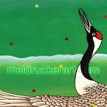 Load image into Gallery viewer, 2&quot;x4&quot; Art Sticker《Dancing Crane》